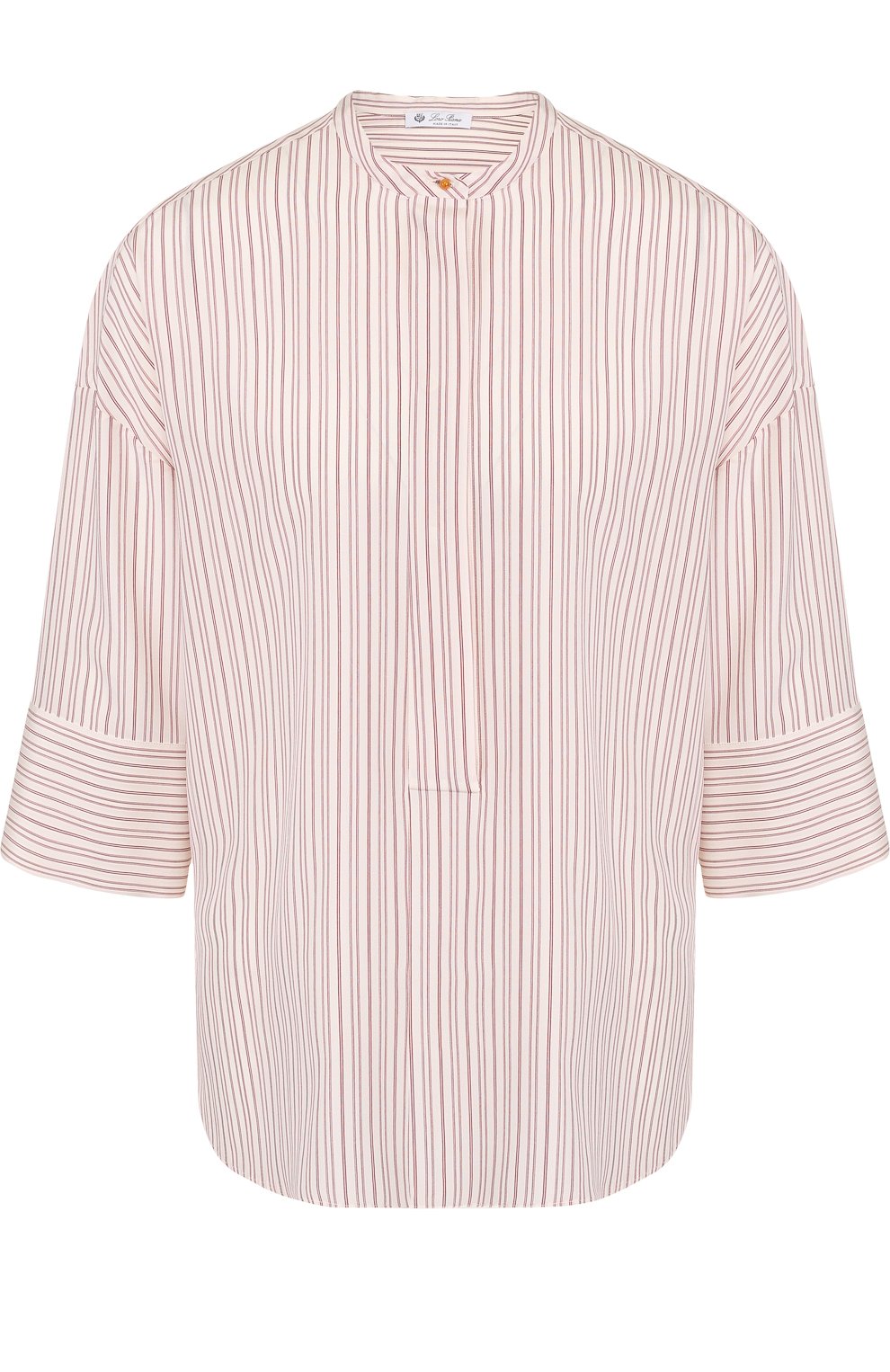 Шелковая блуза свободного кроя в полоску LORO PIANA, арт. FAI1466, фото 1