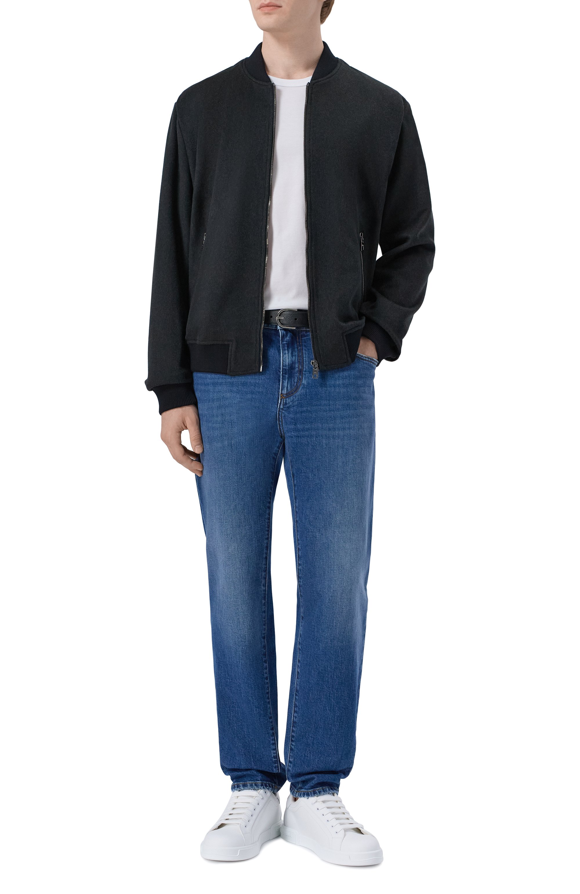 Джинсы slim DOLCE & GABBANA темно-синего цвета по цене 89950 руб., арт. GY07CD/G80Z3, фото 2 Джинсы slim DOLCE & GABBANA, арт. GY07CD/G80Z3, фото 2