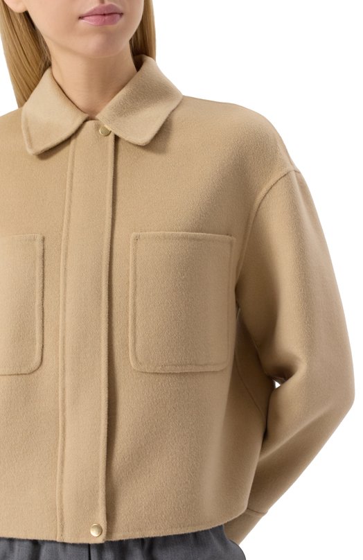 Шерстяная куртка Max Mara Studio MADIS0N Бежевый  MADIS0N Фото 5