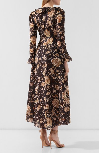 Льняное платье ZIMMERMANN коричневого цвета по цене 83500 руб., арт. 6486DVEN, фото 4 Льняное платье ZIMMERMANN, арт. 6486DVEN, фото 4