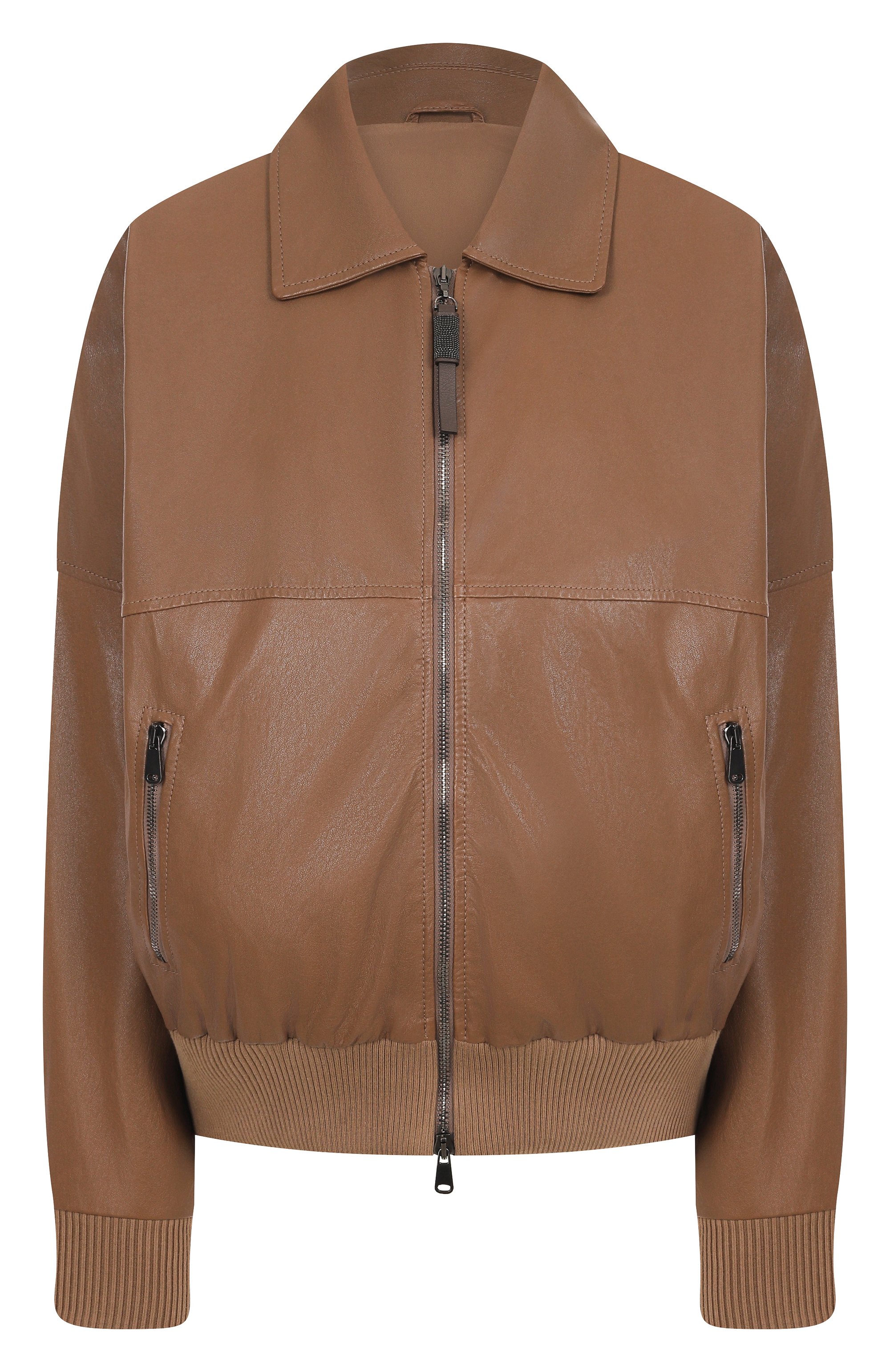 Кожаный бомбер BRUNELLO CUCINELLI, арт. MPCKL7472, фото 1