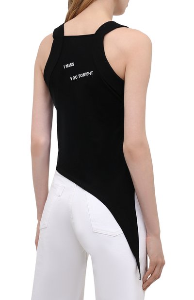 Хлопковый топ YOHJI YAMAMOTO черного цвета по цене 35550 руб., арт. ND-T14-095, фото 4 Хлопковый топ YOHJI YAMAMOTO, арт. ND-T14-095, фото 4