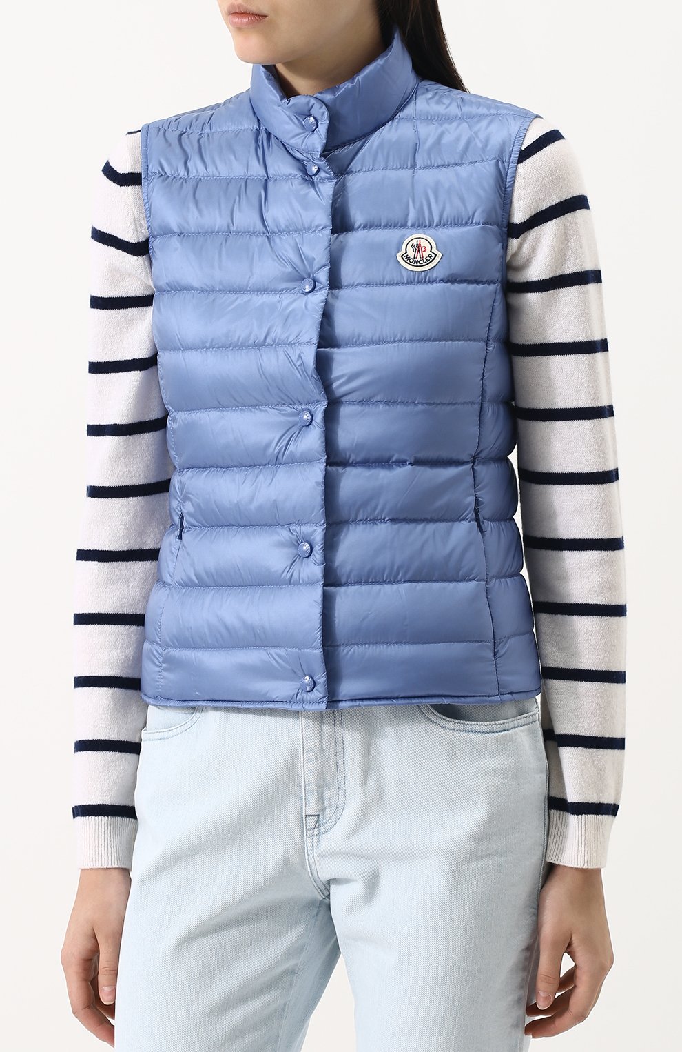 Стеганый пуховый жилет с воротником-стойкой MONCLER, а рт. D1-093-48303-99-53048, фото 3