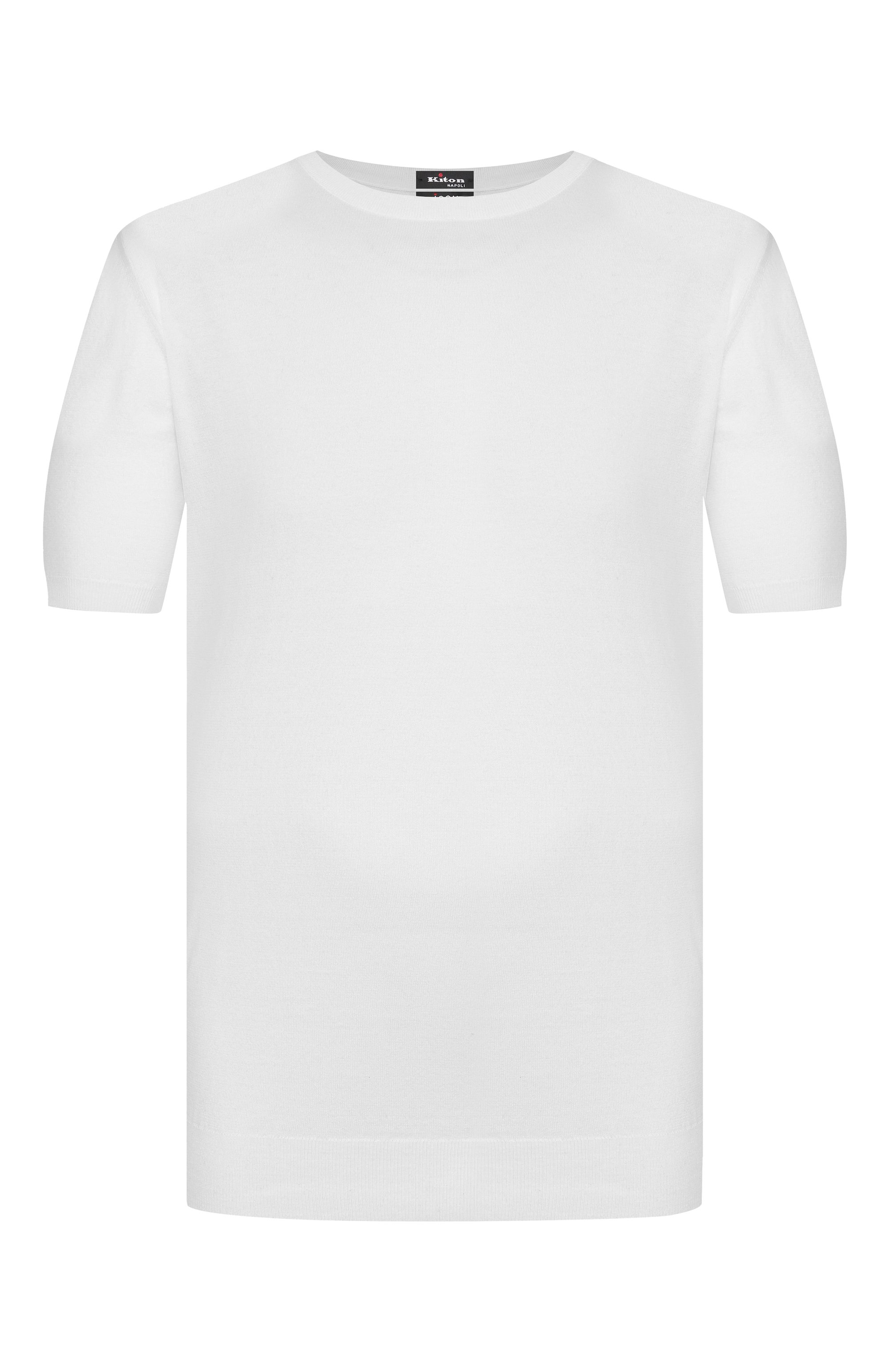 Хлопковый джемпер KITON белого цвета по цене 108000 руб., арт. UMKXX3740C, фото 1 Хлопковый джемпер KITON, арт. UMKXX3740C, фото 1