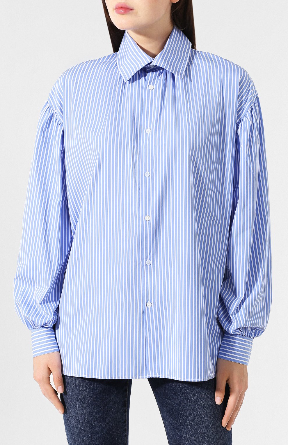 Хлопковая рубашка POLO RALPH LAUREN голубого цвета по цене 13550 руб., арт. 211765037, фото 3 Хлопковая рубашка POLO RALPH LAUREN, арт. 211765037, фото 3