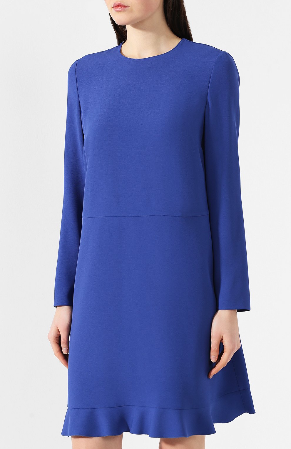 Платье с оборкой REDVALENTINO синего цвета по цене 65800 руб., арт. RR3VAA95/0F1, фото 3 Платье с оборкой REDVALENTINO, арт. RR3VAA95/0F1, фото 3
