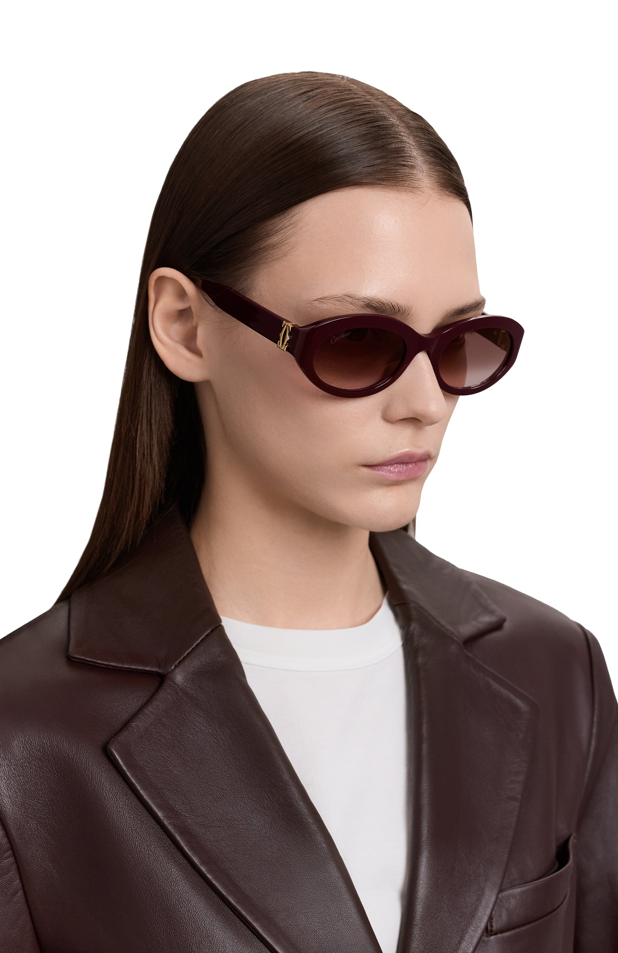 Солнцезащитные очки CARTIER бордового цвета по цене 106000 руб., арт. CT0588S 003, фото 2 Солнцезащитные очки CARTIER, арт. CT0588S 003, фото 2