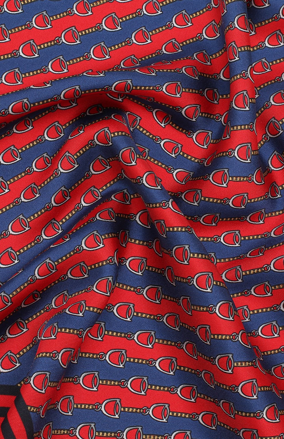 Шелковый платок GUCCI красного цвета по цене 9505 руб., арт. 575389/4G001, фото 2 Шелковый платок GUCCI, арт. 575389/4G001, фото 2