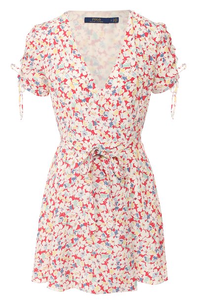 Мини-платье с запахом POLO RALPH LAUREN разноцветного цвета по цене 19600 руб., арт. 211753566, фото 1 Мини-платье с запахом POLO RALPH LAUREN, арт. 211753566, фото 1