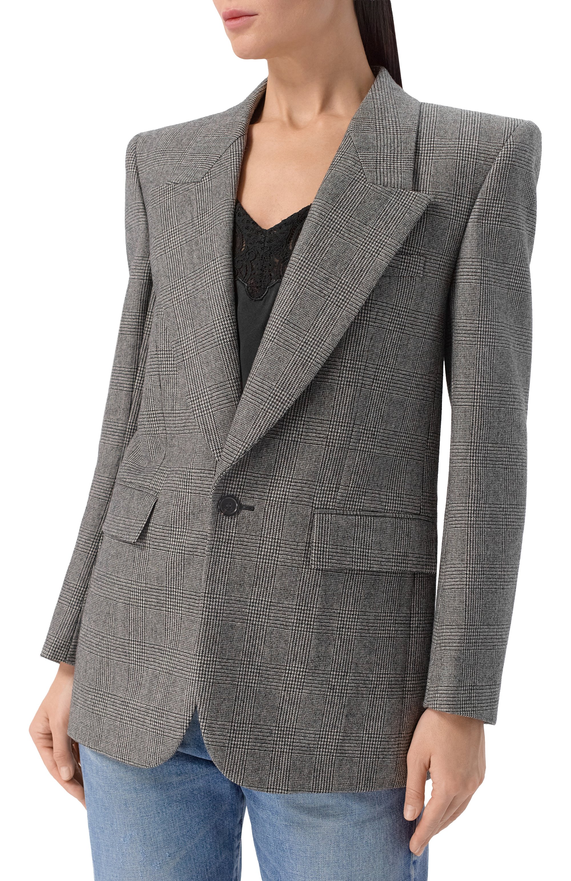 Шерстяной жакет SAINT LAURENT, арт. 758058/Y5H54, фото 3