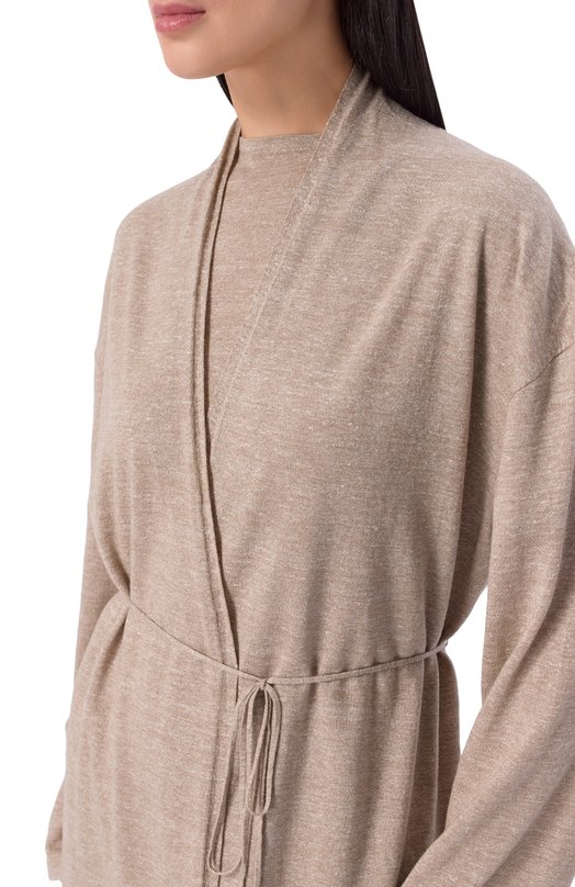 Кардиган из шерсти и льна 12 STOREEZ 136427 Бежевый  136427 Фото 5