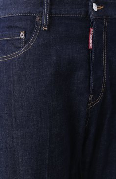 Мужские джинсы DSQUARED2 темно-синего цвета, арт. S74LB1421/S30664 | Фото 6 (Длина (брюки, джинсы): Стандартные; Материал сплава: Проставлено; Драгоценные камни: Проставлено; Силуэт М (брюки): Прямые; Кросс-КТ: Деним; Материал внешний: Деним, Хлопок; Стили: Повседневный)