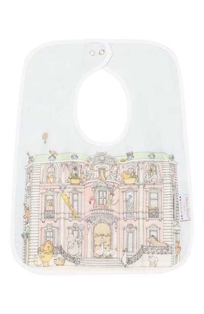 Хлопковый нагрудник ATELIER CHOUX белого цвета по цене 2995 руб., арт. LARGE BIB-M0NCEAU MANSI0N-G0LD SNAPS, фото 2 Хлопковый нагрудник ATELIER CHOUX, арт. LARGE BIB-M0NCEAU MANSI0N-G0LD SNAPS, фото 2