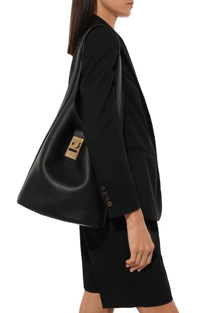Сумка gancini FERRAGAMO черного цвета по цене 253500 руб., арт. 213995/764374, фото 2 Сумка gancini FERRAGAMO, арт. 213995/764374, фото 2