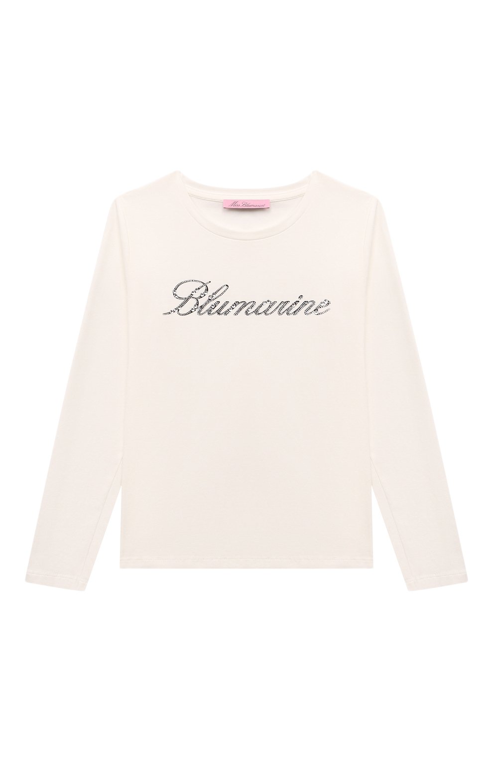 Хлопковый лонгслив BLUMARINE молочного цвета по цене 6485 руб., арт. IF4139/J0088, фото 1 Хлопковый лонгслив BLUMARINE, арт. IF4139/J0088, фото 1