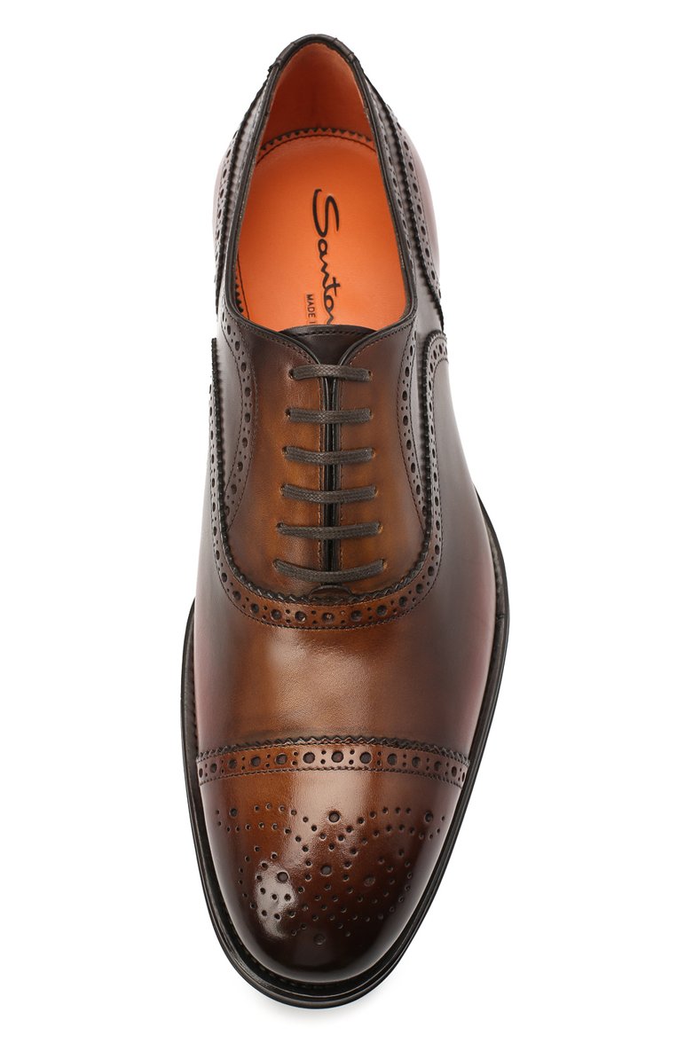 Кожаные оксфорды SANTONI, арт. MCPG17110RG1INGCT30, фото 1
