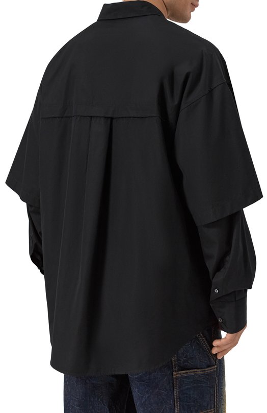 Хлопковая рубашка Dsquared2 S74DM0947/S36275 Чёрный  S74DM0947/S36275 Фото 4