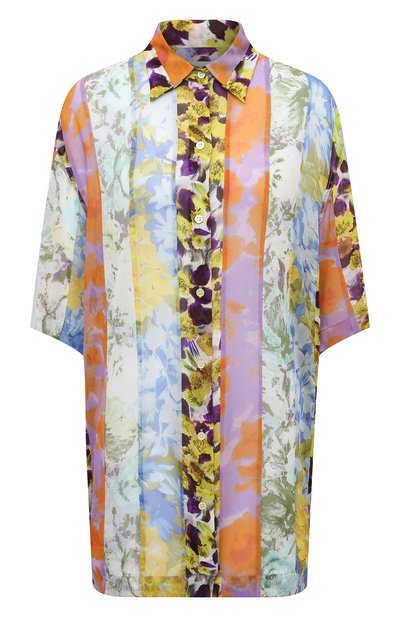 Рубашка из вискозы DRIES VAN NOTEN разноцветного цвета по цене 99500 руб., арт. 231-030730-6014, фото 1 Рубашка из вискозы DRIES VAN NOTEN, арт. 231-030730-6014, фото 1