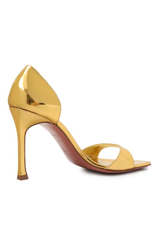 Лакированные босоножки Agnese 95 Amina Muaddi AGNESE SANDAL Золотой  AGNESE SANDAL Фото 5