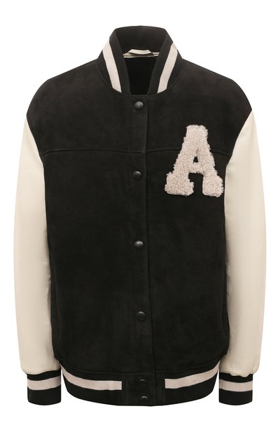 Бомбер ADDICTED, арт. SHEARLING BOMBER.BLACK/ALMOND, фото 1
