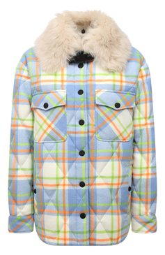 Женская шерстяная куртка curienne MONCLER GRENOBLE голубого цвета, арт. G2-098-1A000-28-595KQ | Фото 1 (Кросс-КТ: Куртка, Утепленный; Материал внешний: Шерсть; Рукава: Длинные; Женское Кросс-КТ: Пуховик-куртка; Материал сплава: Проставлено; Стили: Спорт-шик; Материал подклада: Синтетический материал; Драгоценные камни: Проставлено; Длина (верхняя одежда): Короткие; Материал утеплителя: Пух и перо)