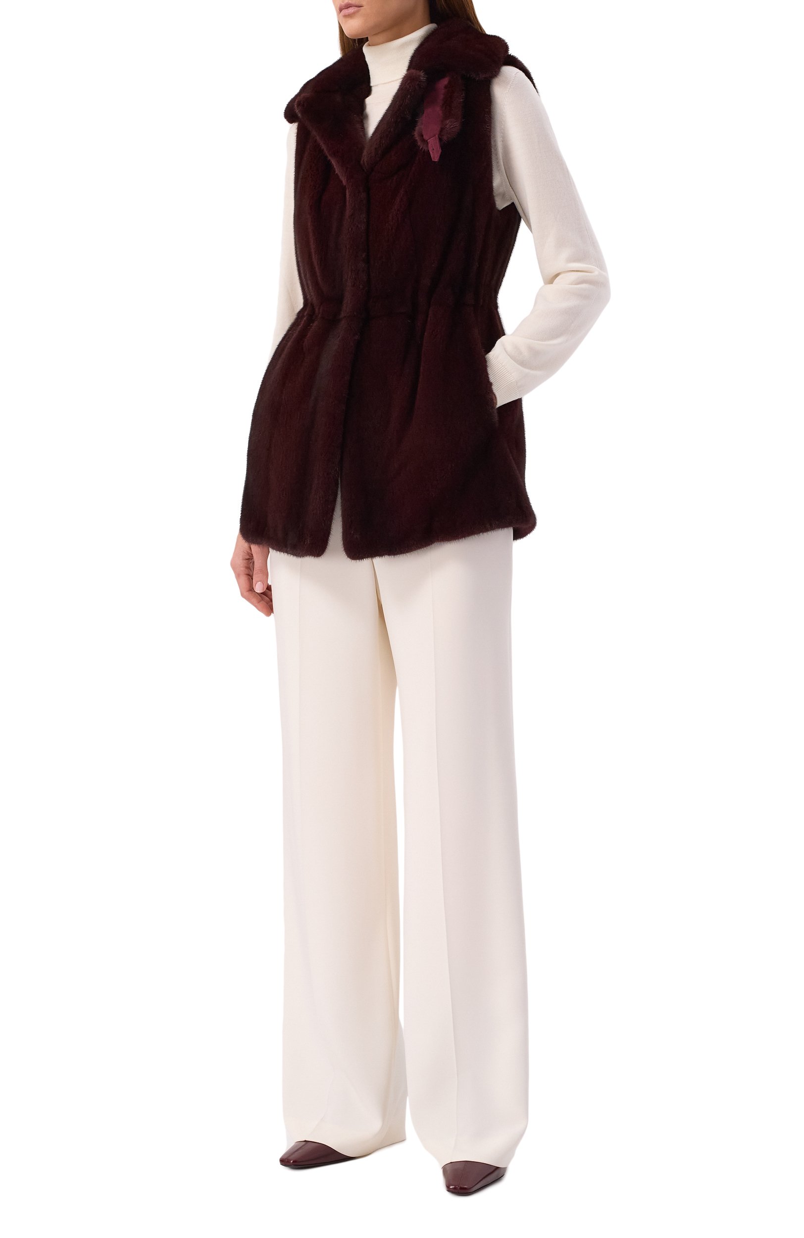 Жилет из норки MVST, арт. M045/MINK BORDEAUX, фото 2