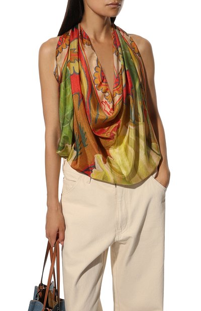 Шелковый платок настурция GOURJI, арт. T21NS7R, фото 3