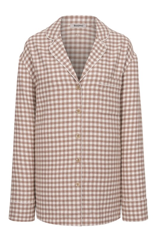 Хлопковая рубашка EDOMO B003110NY26W Коричневый B003110NY26W