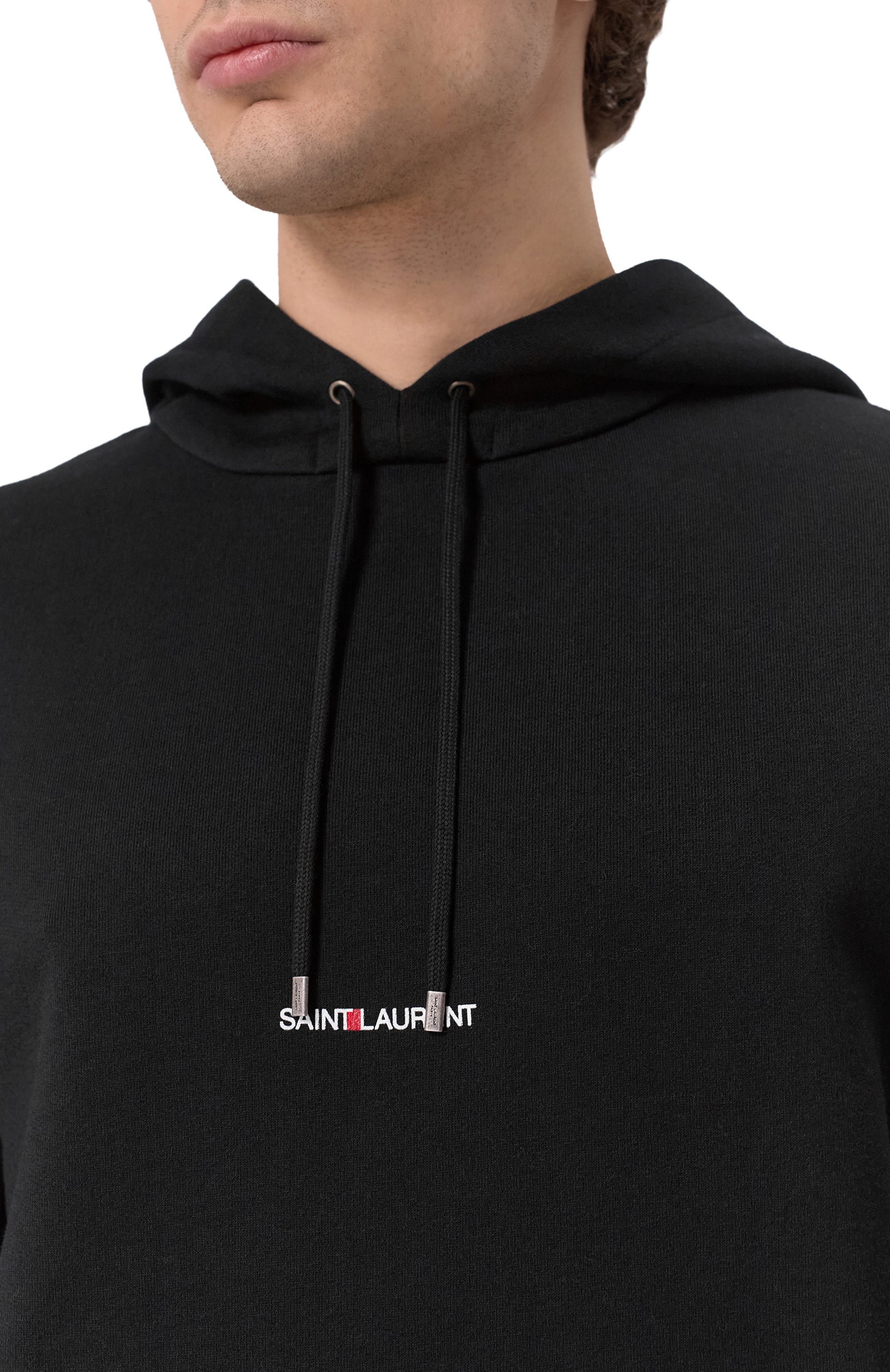 Хлопковое худи SAINT LAURENT, арт. 677259/YB2PG, фото 5
