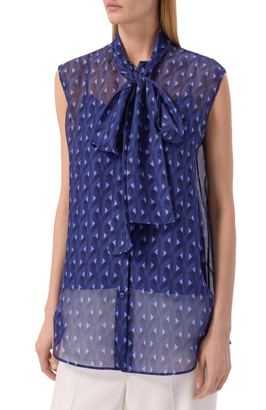 Шелковый топ MVST M26.2PW.B018/F152 Синий  M26.2PW.B018/F152 Фото 3