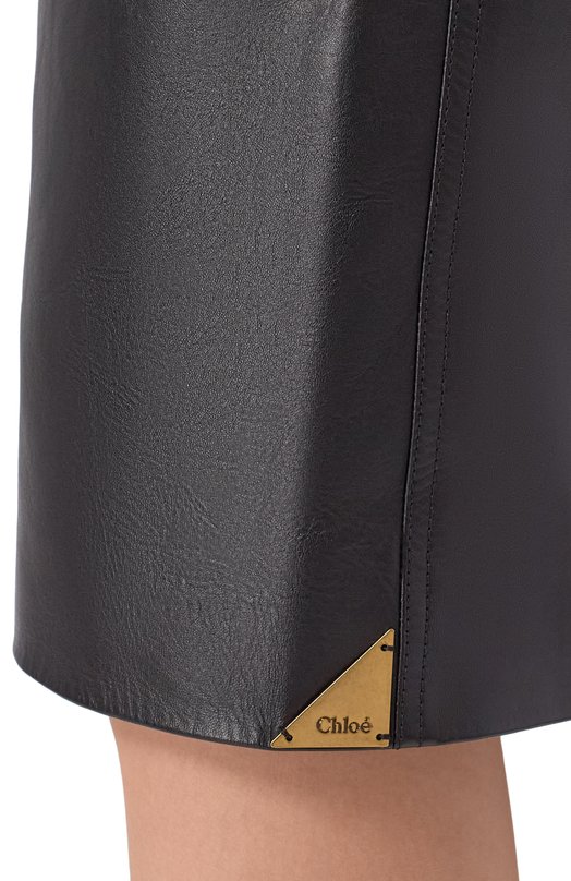 Кожаная юбка Chloé CH26SCJ26203 Чёрный  CH26SCJ26203 Фото 5
