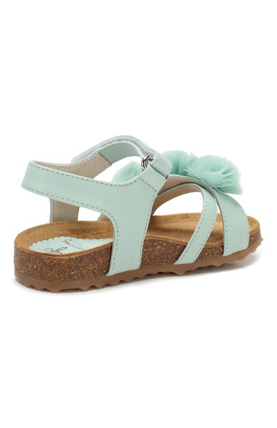 Кожаные босоножки IL GUFO светло-зеленого цвета по цене 19050 руб., арт. G539/VITELL0 NAPPAC0/23-26, фото 3 Кожаные босоножки IL GUFO, арт. G539/VITELL0 NAPPAC0/23-26, фото 3