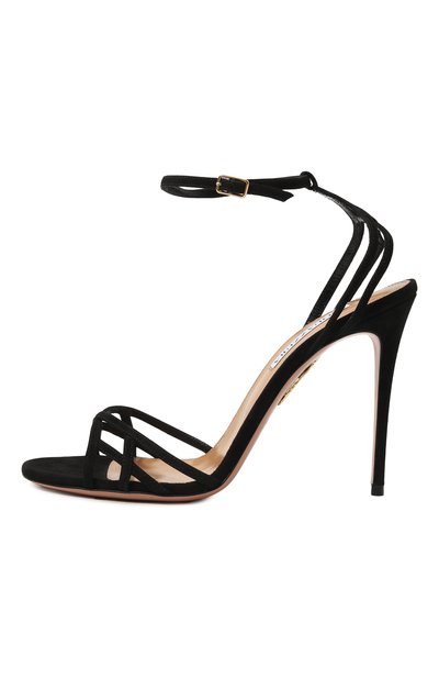 Замшевые босоножки all i want 105 AQUAZZURA, арт. AIWHIGS0-SUE-000, фото 4