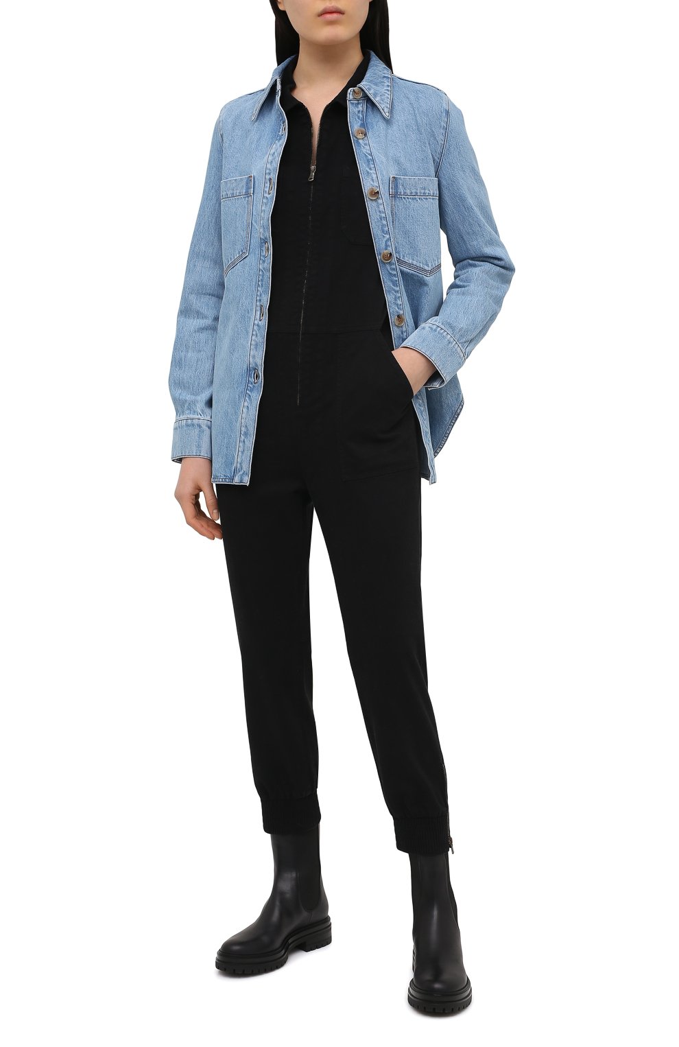 Джинсовая рубашка NANUSHKA голубого цвета по цене 42750 руб., арт. SEINT_LIGHT BLUE_RIGID DENIM, фото 2 Джинсовая рубашка NANUSHKA, арт. SEINT_LIGHT BLUE_RIGID DENIM, фото 2