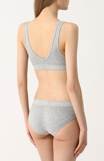 Хлопковые трусы-слипы CALVIN KLEIN серого цвета по цене 2270 руб., арт. QF4510E, фото 3 Хлопковые трусы-слипы CALVIN KLEIN, арт. QF4510E, фото 3