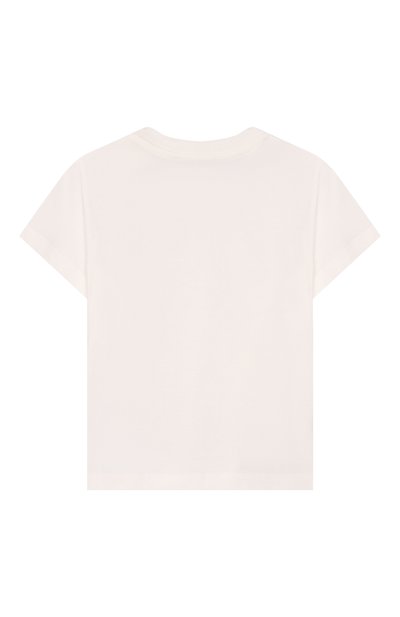 Хлопковая футболка MOSCHINO кремового цвета по цене 7580 руб., арт. MUM04V/LAA02, фото 2 Хлопковая футболка MOSCHINO, арт. MUM04V/LAA02, фото 2