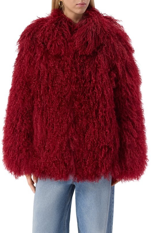 Шуба из овчины Jacob Lee WTJ20260AW25 Бордовый  WTJ20260AW25 Фото 3