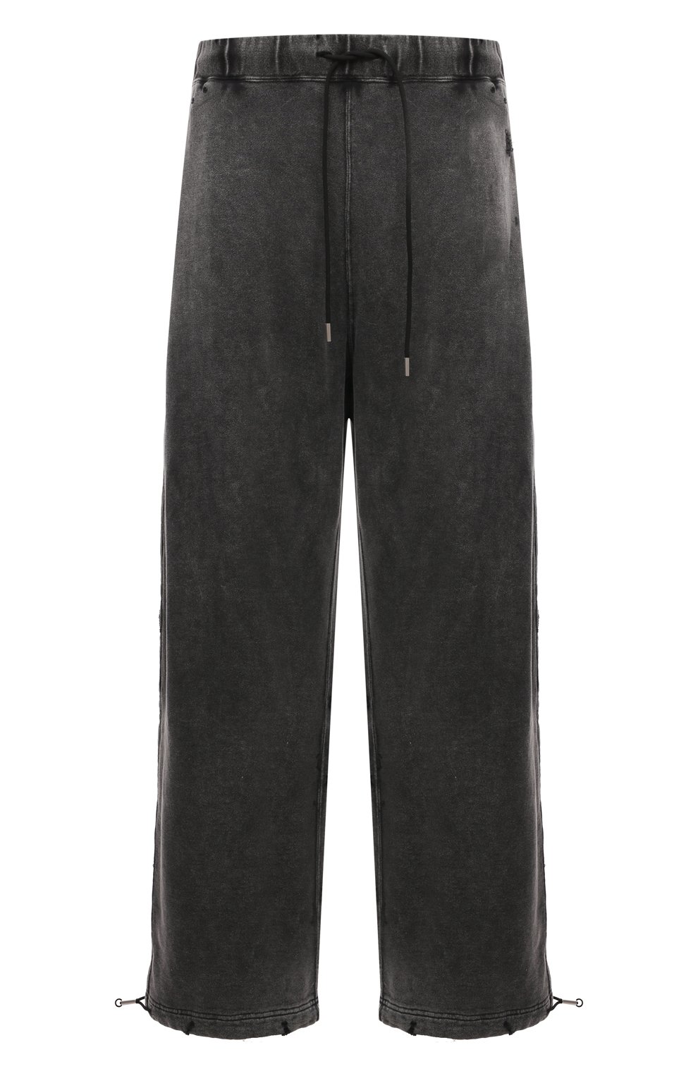 Хлопковые брюки KAZUYUKI KUMAGAI темно-серого цвета по цене 71850 руб., арт. VP41-324, фото 1 Хлопковые брюки KAZUYUKI KUMAGAI, арт. VP41-324, фото 1