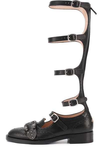 Кожаные ботинки-гладиаторы queercore GUCCI, арт. 452899/A3N00, фото 2