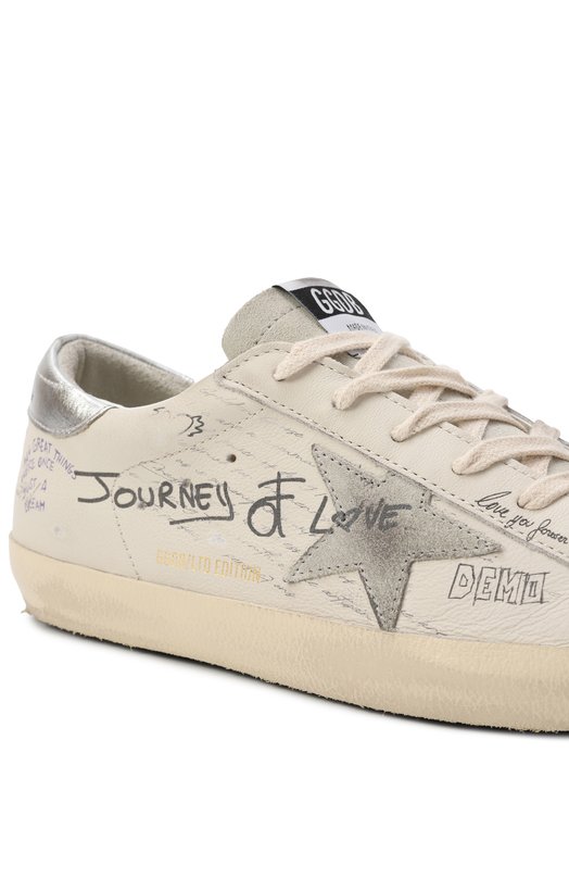 Кожаные кеды Super Star Golden Goose Deluxe Brand GWF00101.F006889 Кремовый  GWF00101.F006889 Фото 7