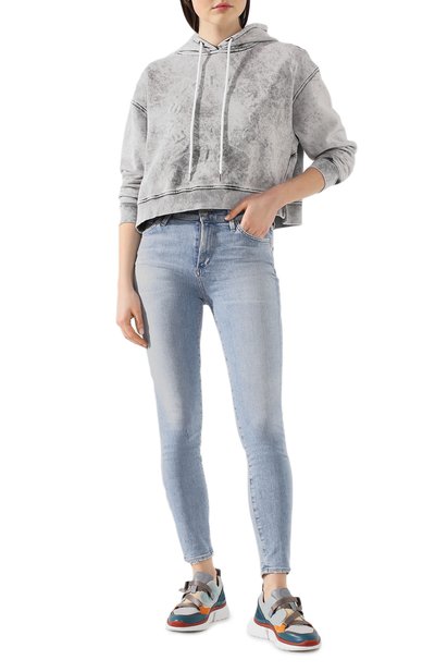 Хлопковое худи STELLA MCCARTNEY светло-серого цвета по цене 97250 руб., арт. 600412/SNW46, фото 2 Хлопковое худи STELLA MCCARTNEY, арт. 600412/SNW46, фото 2