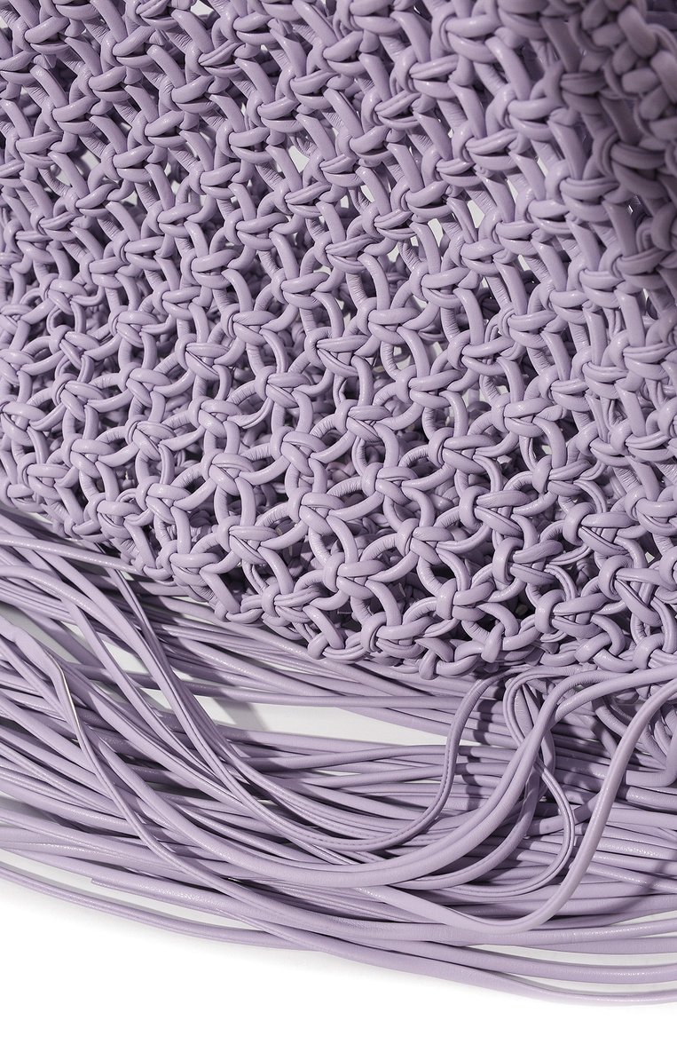 Женская сумка woven basket large YUZEFI сиреневого цвета, арт. YUZRS22-LW-033 | Фото 3 (Размер: large; Материал: Текстиль; Сумки-технические: Сумки top-handle; Региональные ограничения белый список (Axapta Mercury): Не проставлено)