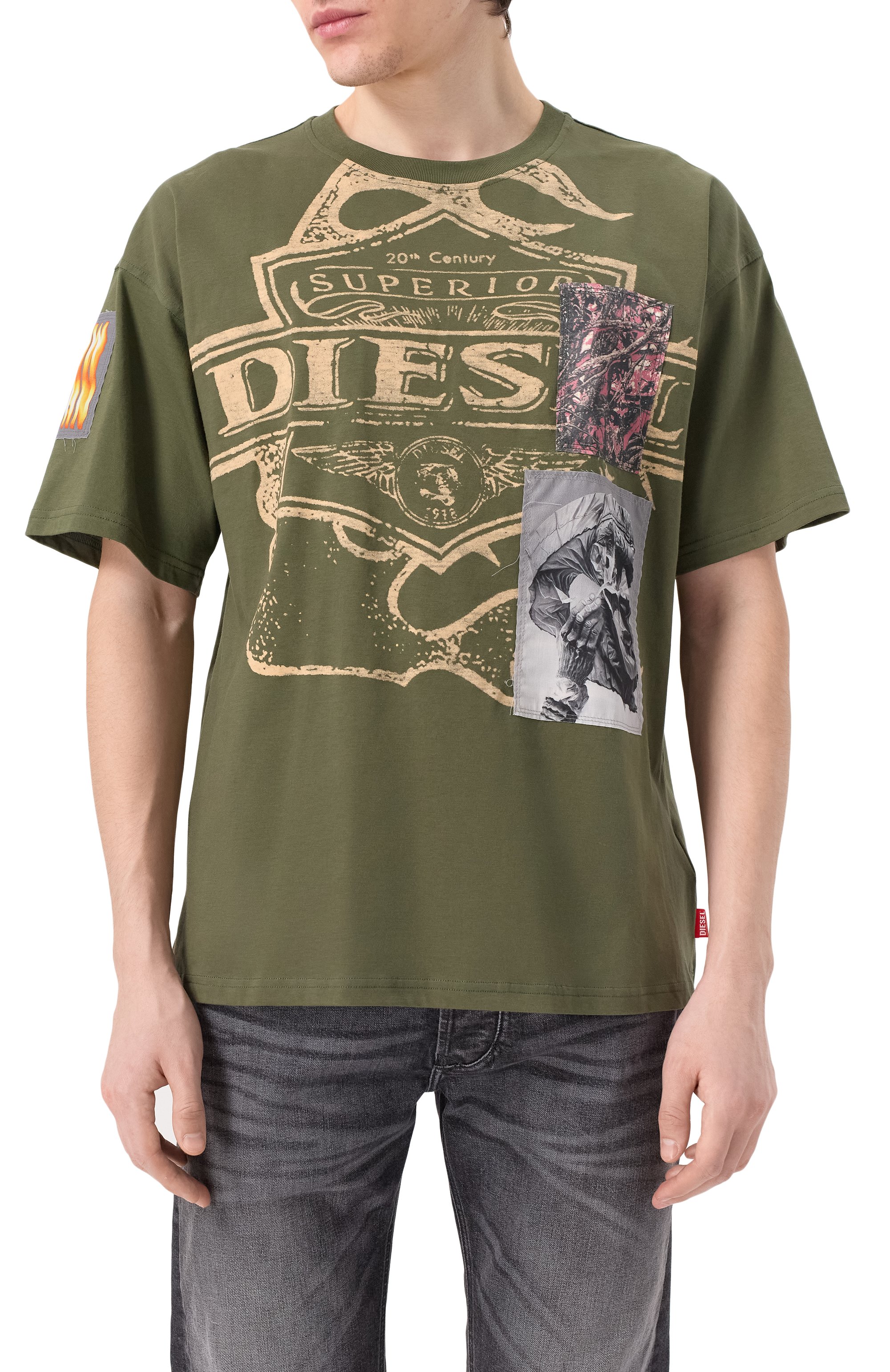 Хлопковая футболка DIESEL, арт. A16162/0PLAT, фото 3