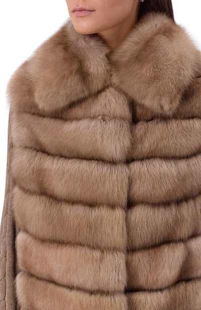Комбинированная шуба VICTORIA KUSENKOVA коричневого цвета по цене 3146000 руб., арт. 763679105626, фото 5 Комбинированная шуба VICTORIA KUSENKOVA, арт. 763679105626, фото 5
