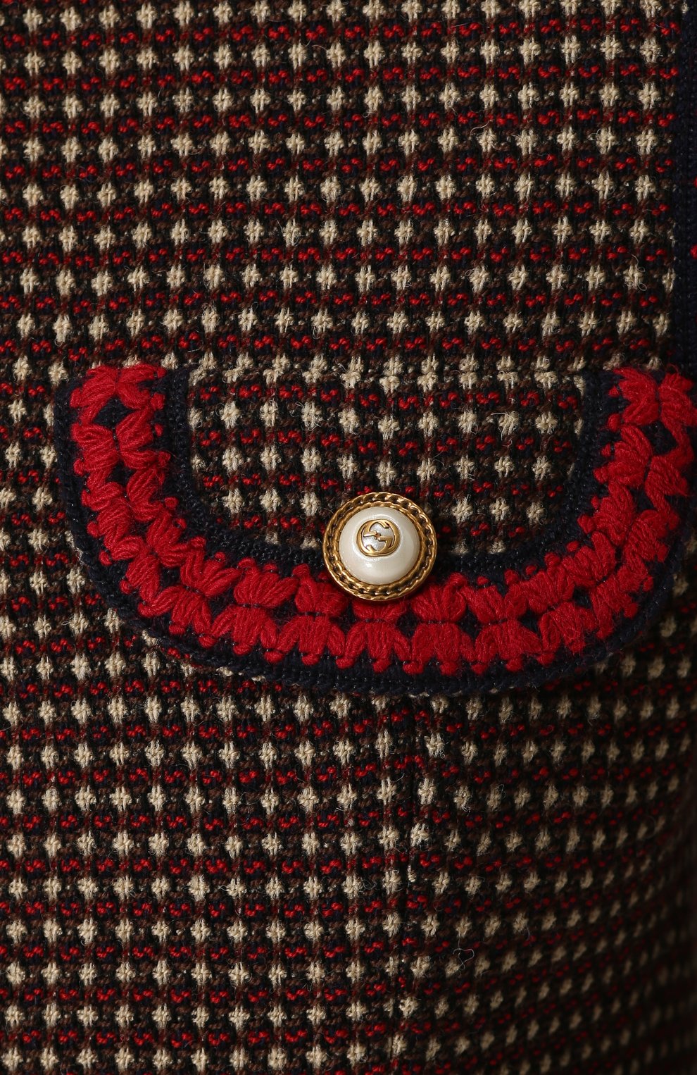 Приталенный шерстяной жакет с круглым вырезом GUCCI, арт. 482551/ZJW56, фото 5