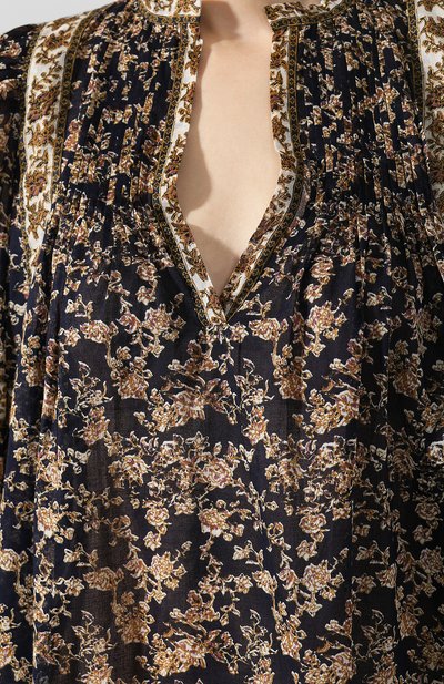 Хлопковое платье ISABEL MARANT ETOILE темно-синего цвета по цене 45150 руб., арт. R01591-20P028E/VIRGINIE, фото 5 Хлопковое платье ISABEL MARANT ETOILE, арт. R01591-20P028E/VIRGINIE, фото 5