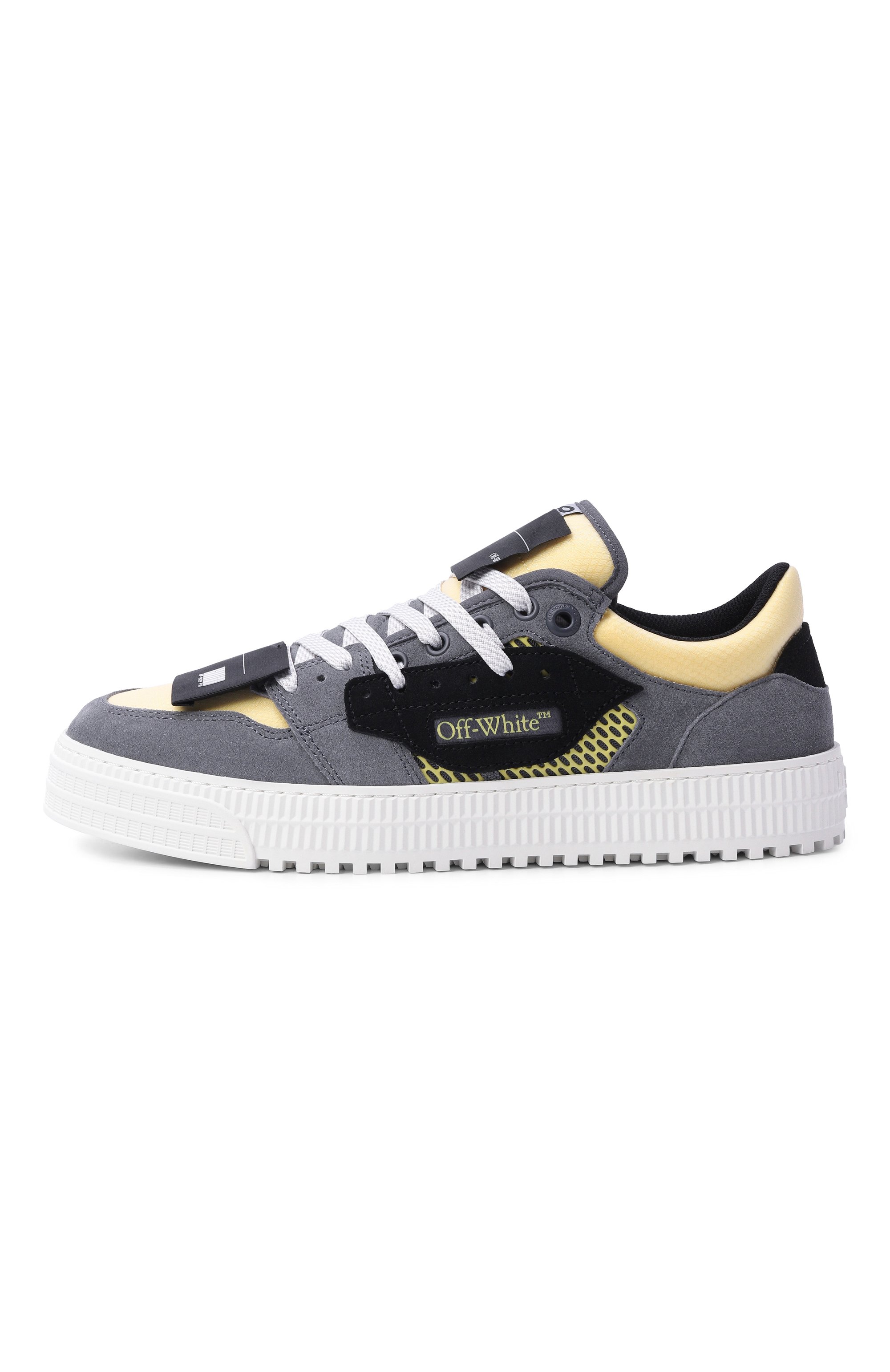 Комбинированные кеды 3.0 off court OFF-WHITE серого цвета по цене 59550 руб., арт. 0MIA29KS26LEA002, фото 3 Комбинированные кеды 3.0 off court OFF-WHITE, арт. 0MIA29KS26LEA002, фото 3