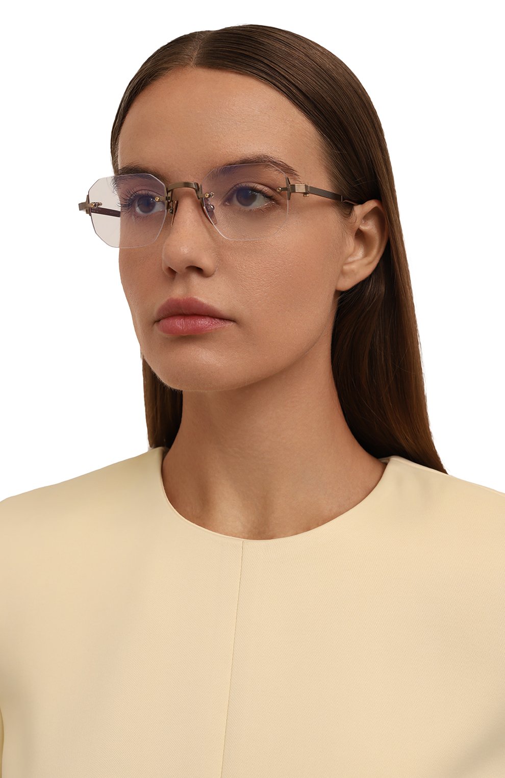 Оправа AKONI золотого цвета по цене 123000 руб., арт. AKX-308B, фото 2 Оправа AKONI, арт. AKX-308B, фото 2