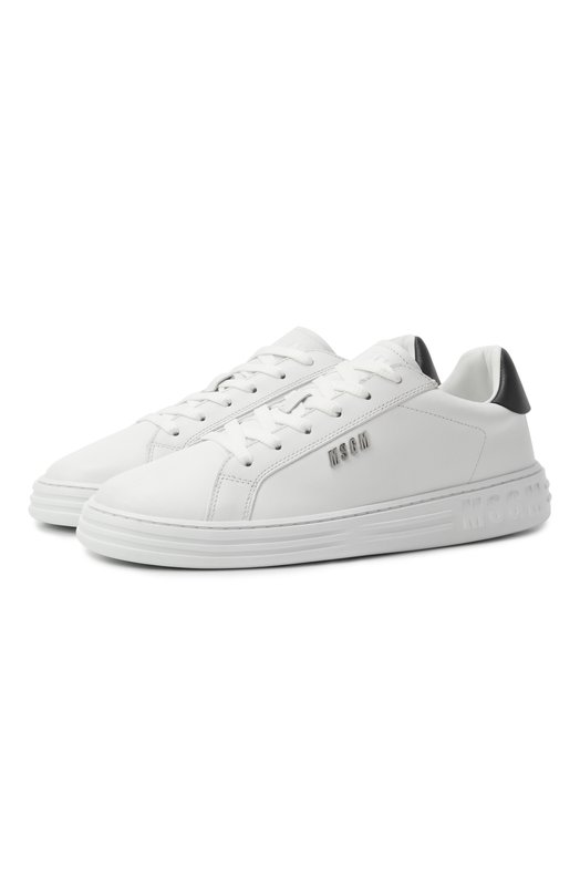 Кожаные кеды MSGM 3940MS506/787 Белый 3940MS506/787