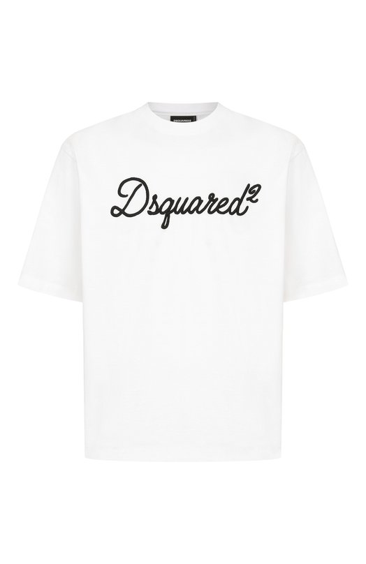 Хлопковая футболка Dsquared2 S74GD1524/D20106 Белый S74GD1524/D20106
